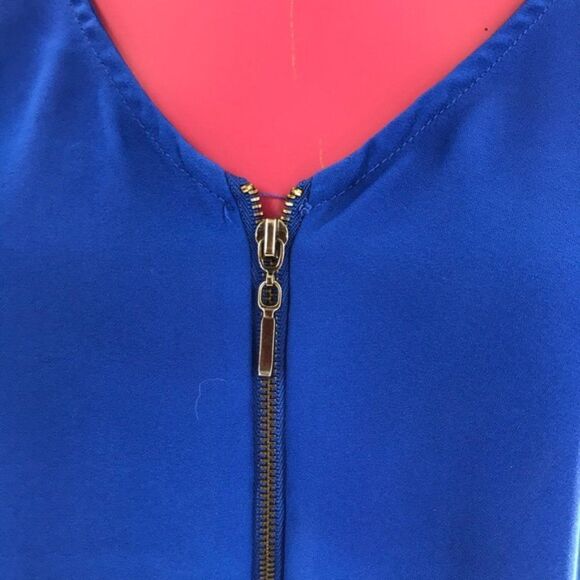 My Michelle Zip Front Blouse sz S - Picture 4 of 7